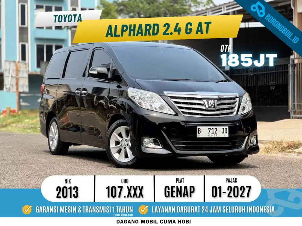 TERMURAHH Toyota Alphard 2.4 G at 2013 Hitam