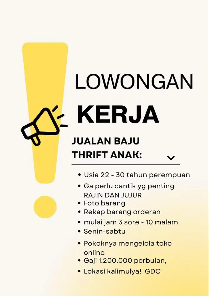 Jualan baju bekas anak