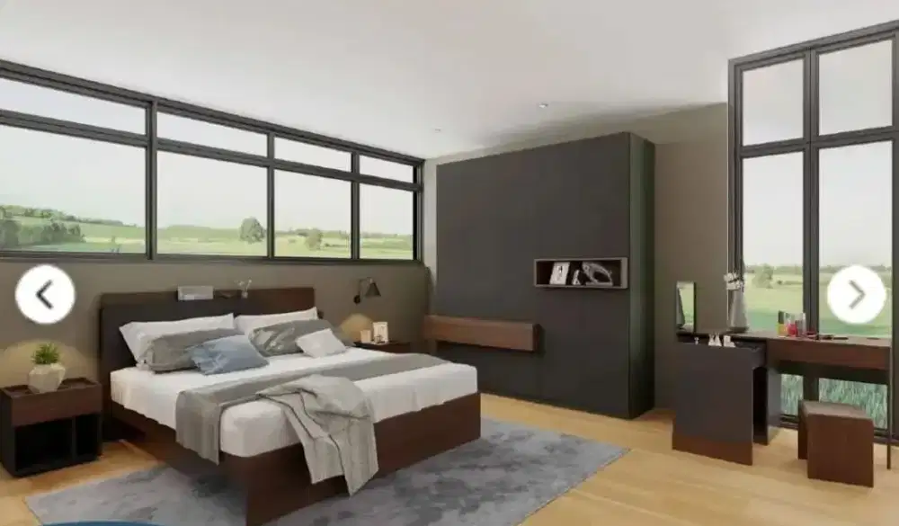 Dijual set tempat tidur, lemari, meja rias, nakas,