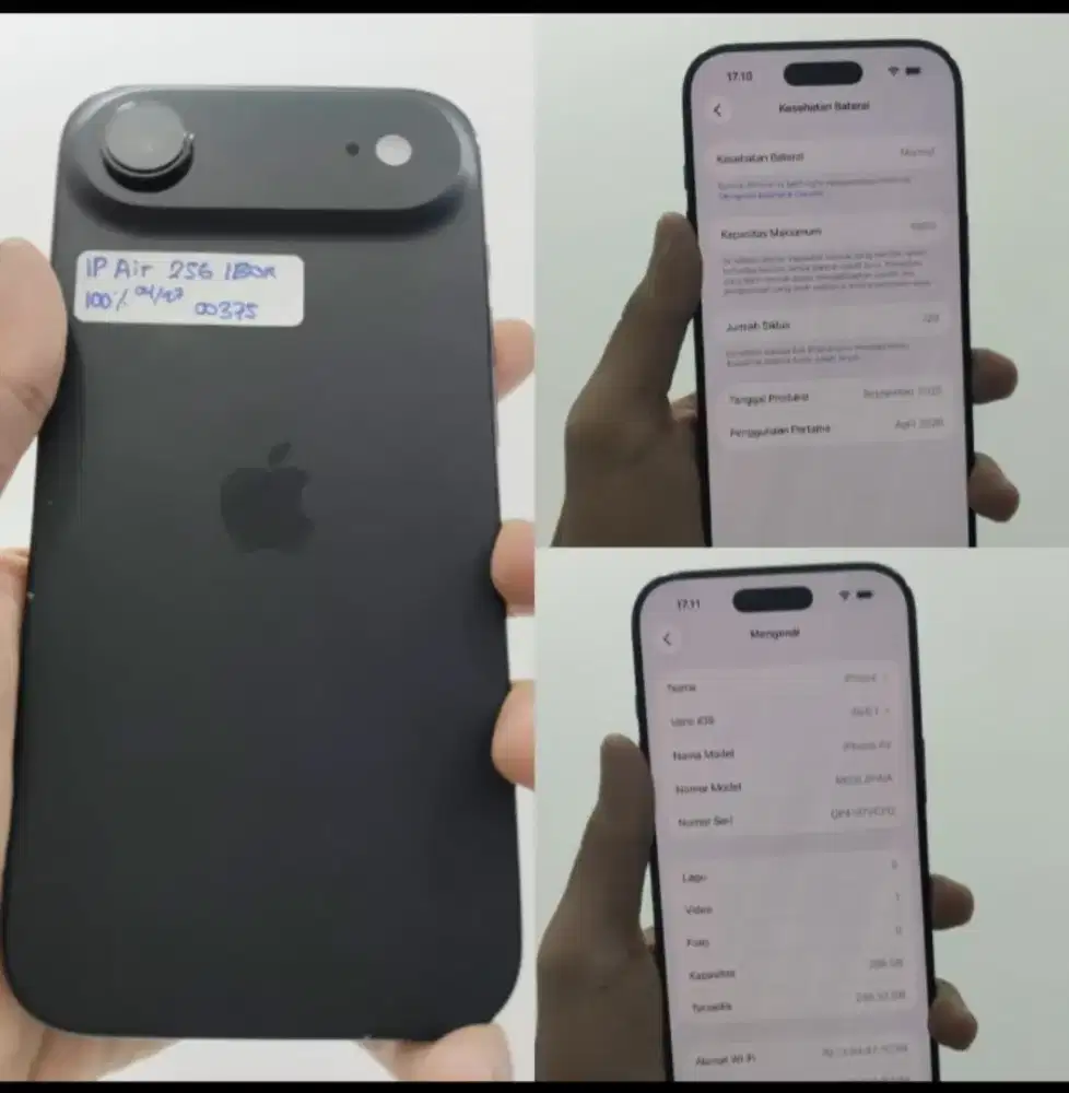 iPhone 17 Air 256 iBox garansi t