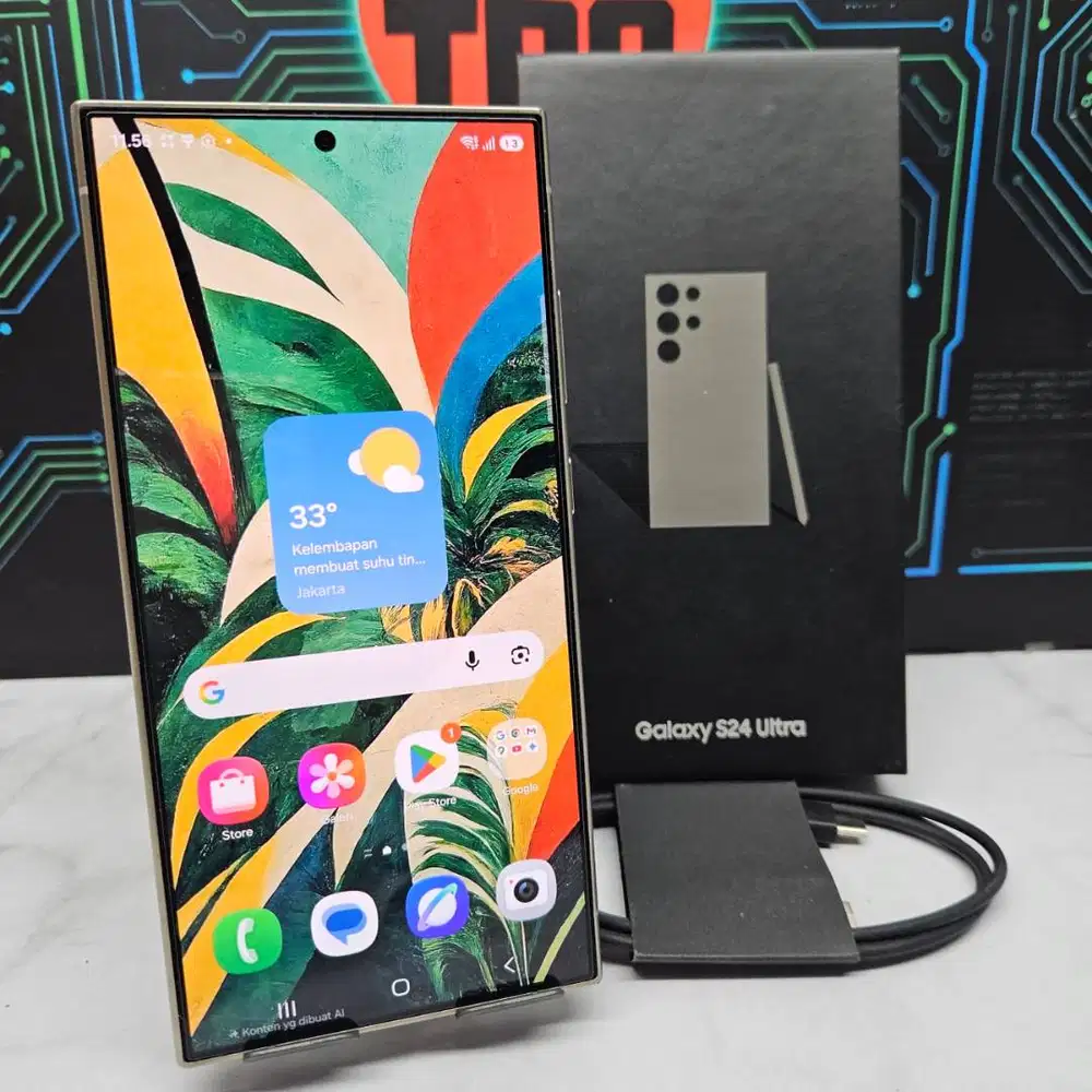 Samsung Galaxy S24 Ultra 12/256GB Titanium Grey Resmi Fullset No Minus