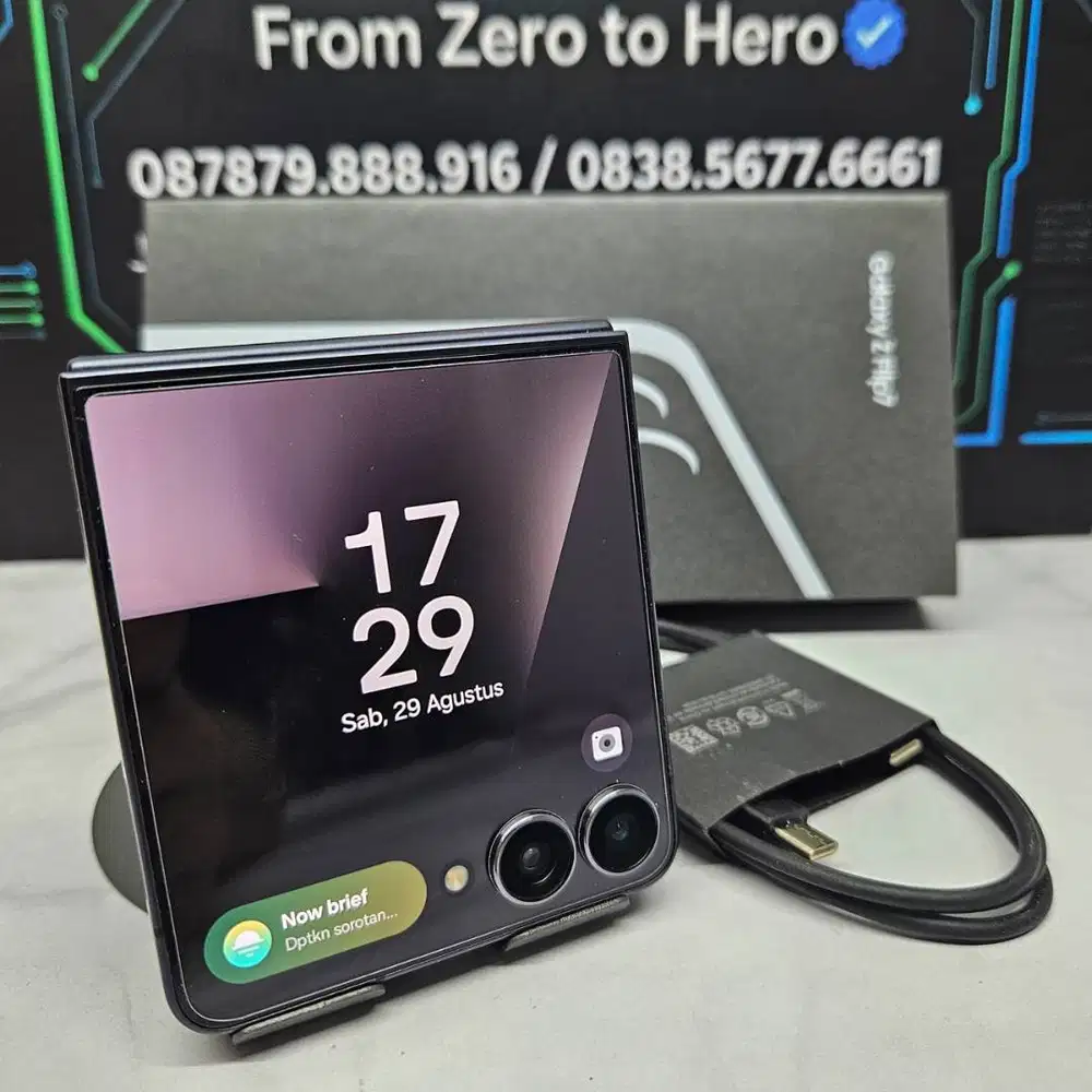 Samsung Galaxy Z Flip 7 12/512GB Black Like New No Minus Resmi fullset