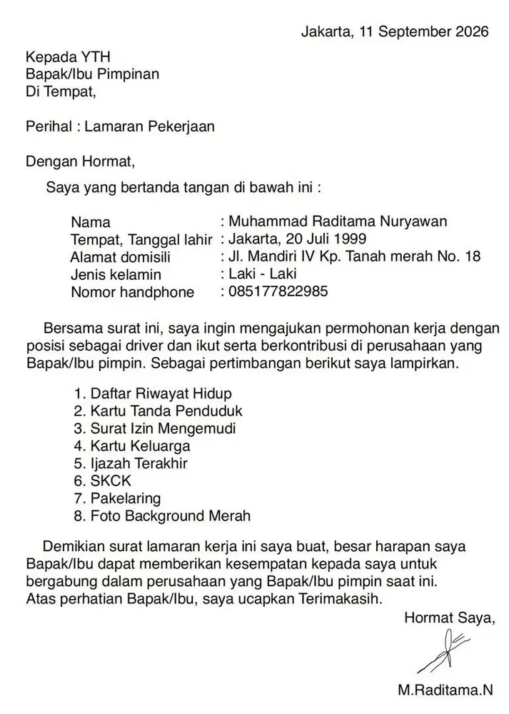 mencari pekerjaan sebagai driver