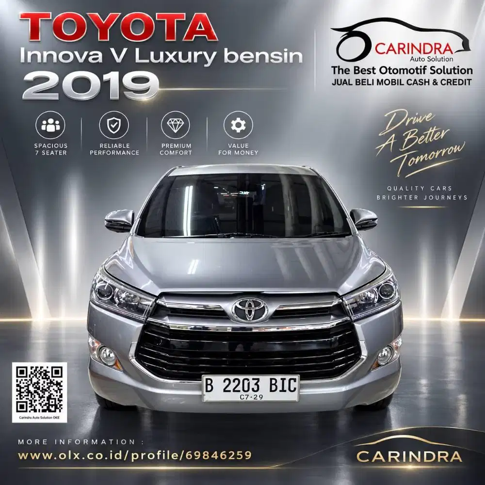 Innova V luxury 2019 matic bensin dp ringan good conditon
