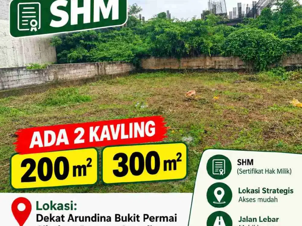 Tanah kavling siap bangun dijual dekat klinik Rumanda