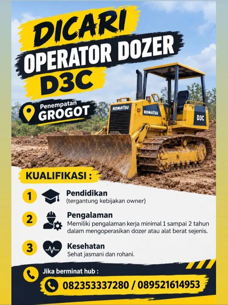 Di cari Operator dozer freelance
