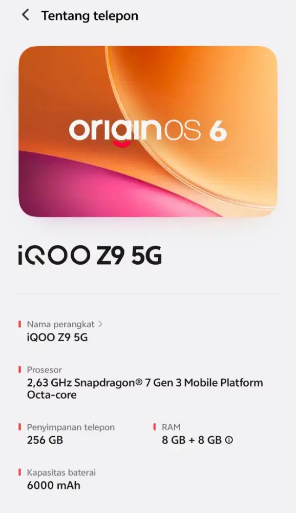 IQOO Z9 5G 8/256 like new