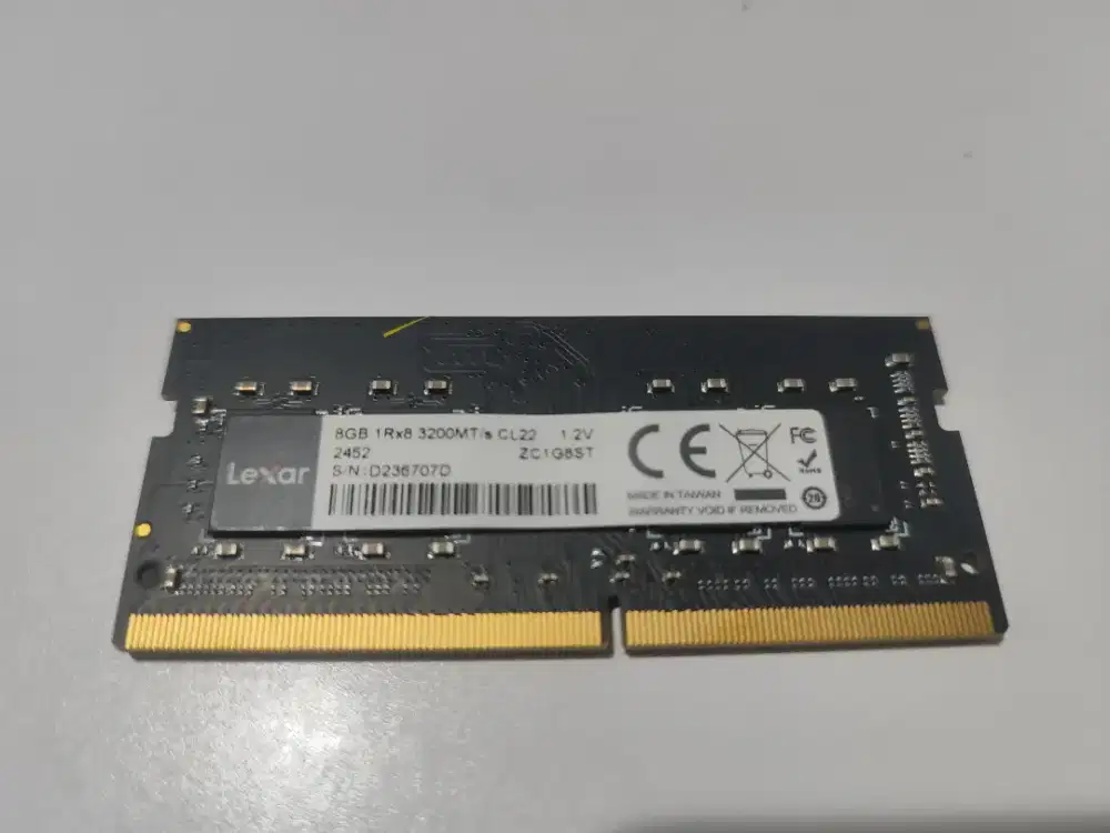 RAM Laptop DDR4 8GB 3200MHz Kingston & Lexar (Total 16GB)