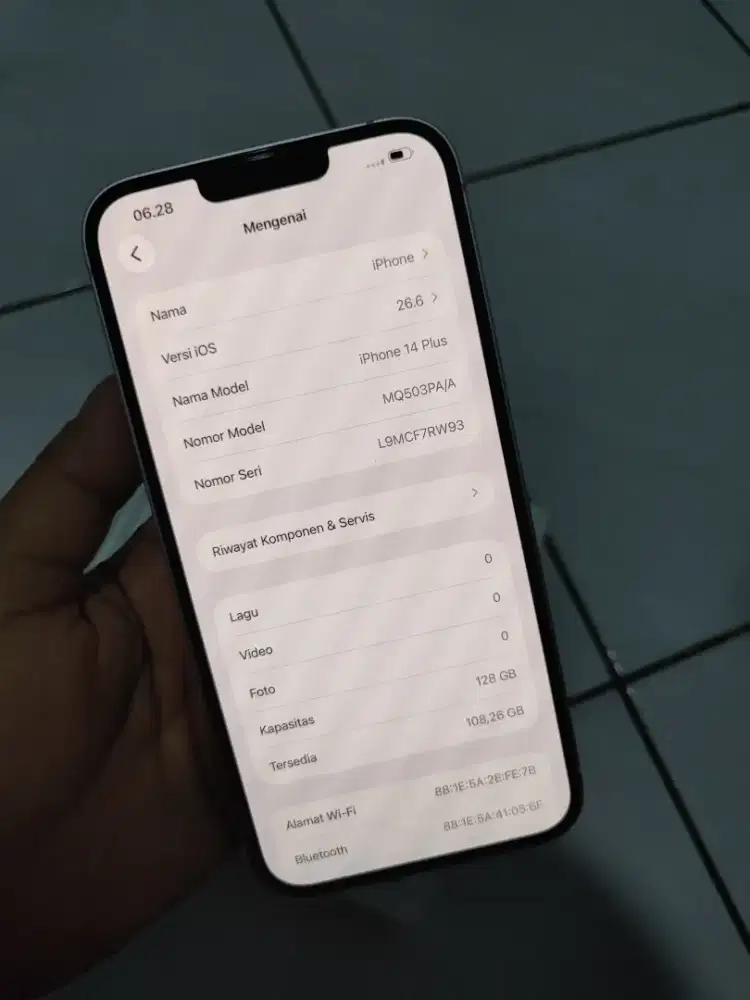 iPhone 14 plus 128 GB second ibox harga pas