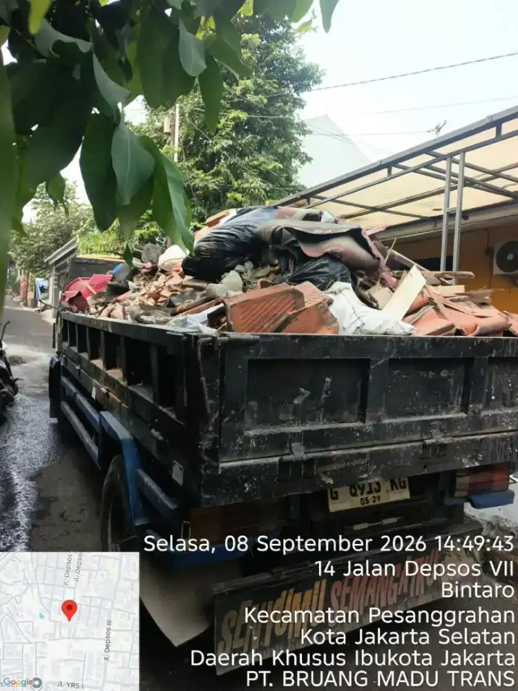 Jasa buang puing sampah proyek