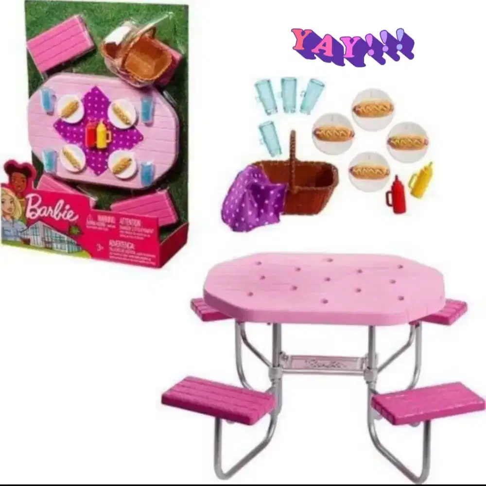 Barbie picnic table