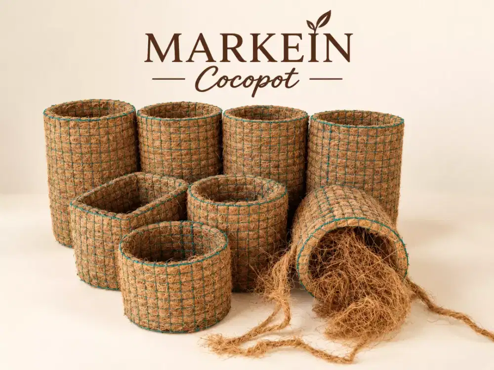 Pot bunga estetik ramah lingkungan cocofiber