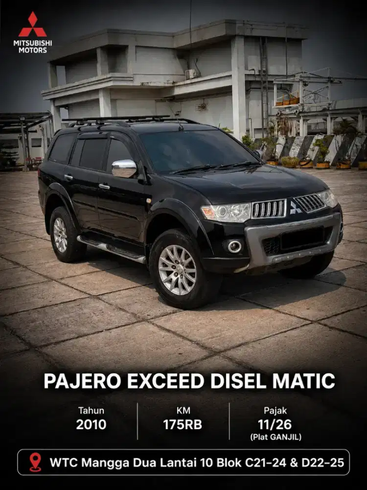 Pajero Sport Exceed 2.4 matic tahun 2010 hitam