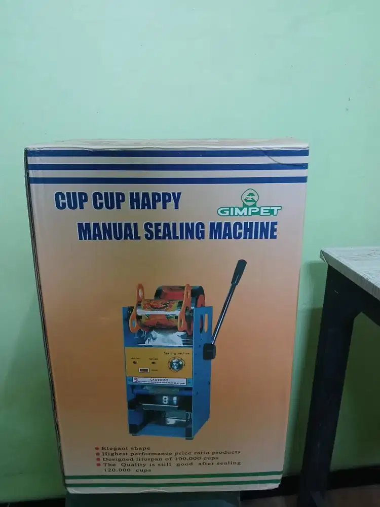 dijual alat press gelas manual sealing machine