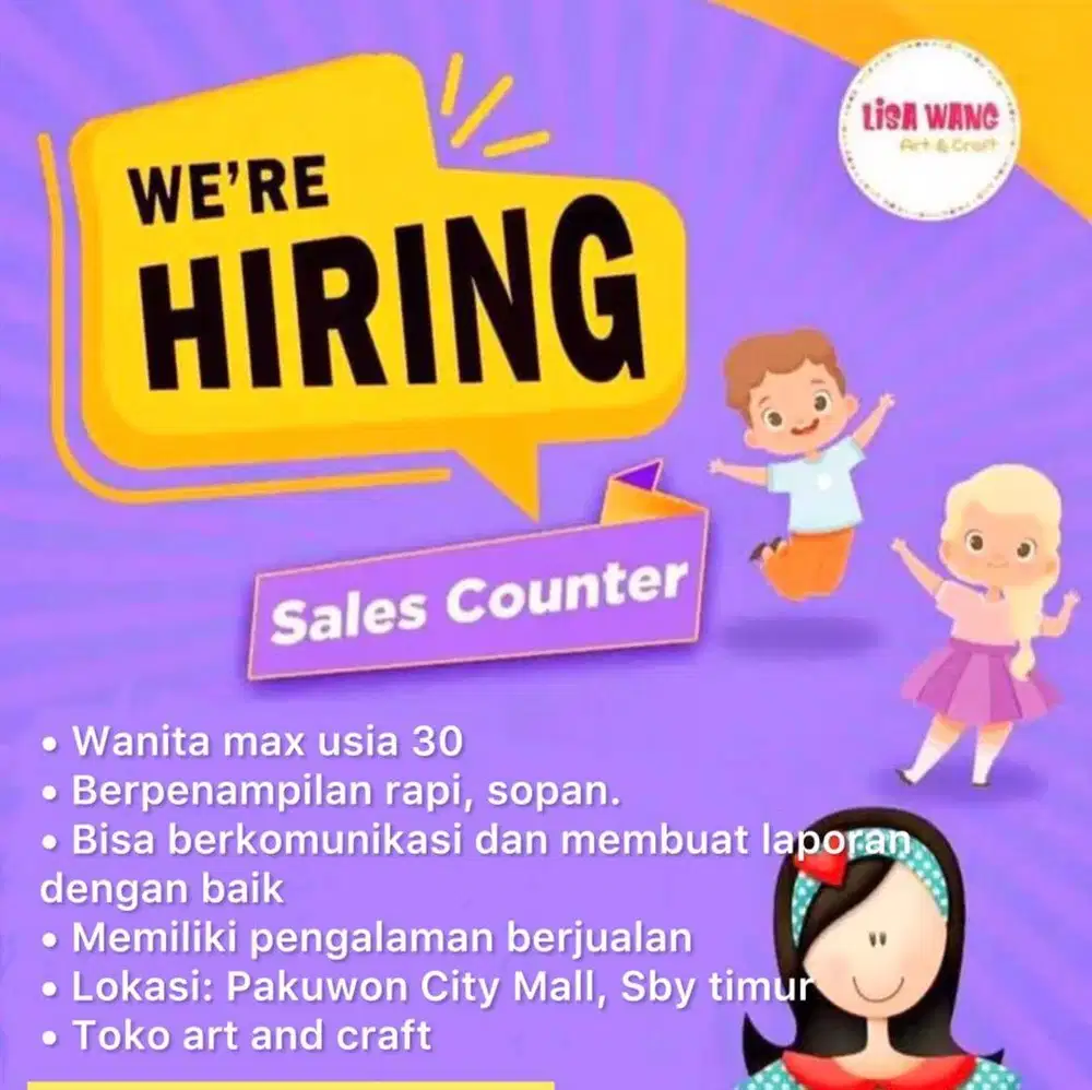 DICARI KARYAWATI UNTUK JAGA STAN