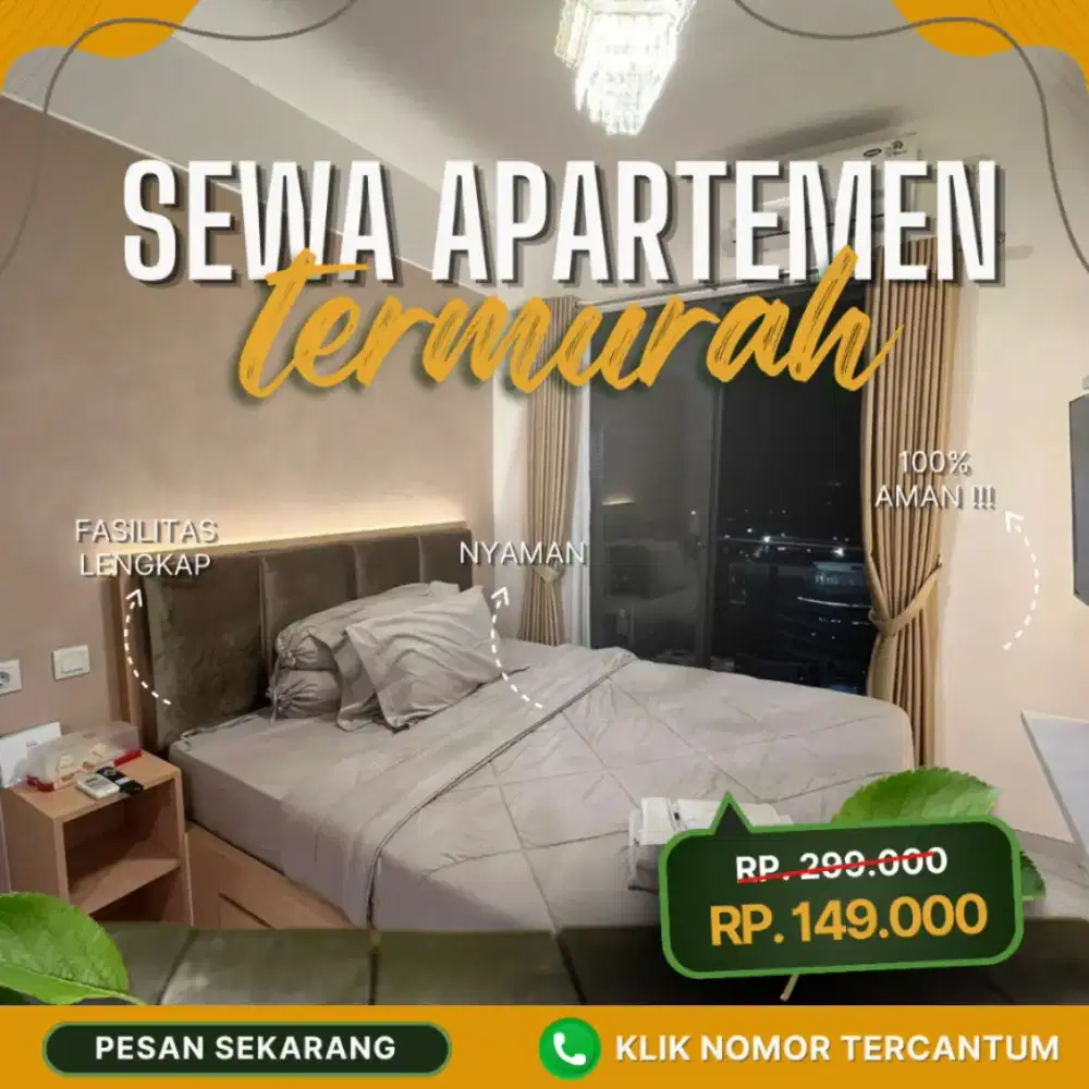 SEWA APARTEMEN HARIAN/TRANSIT KALIBATA CITY JAKARTA SELATAN TERMURAH