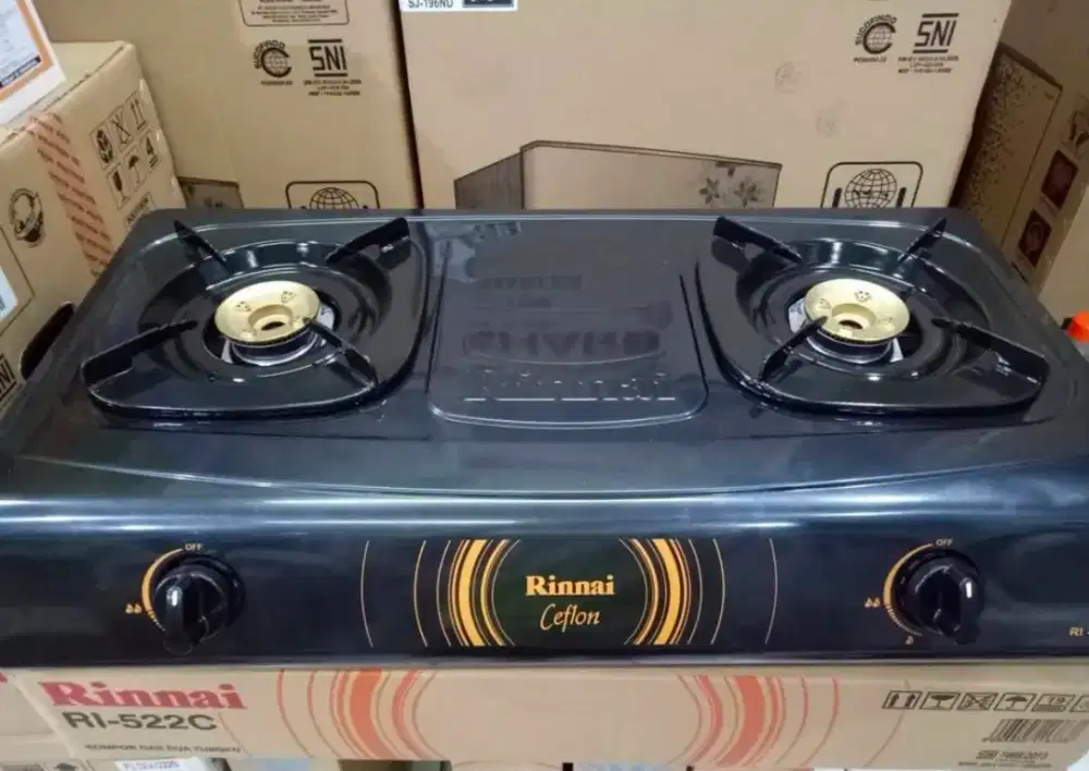 kompor gas 2 tungku rinai 522c