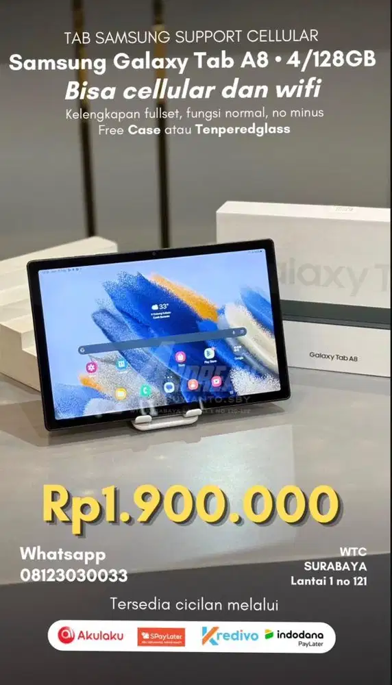 Second Samsung Tab A8 4/128 gb celuler wifi