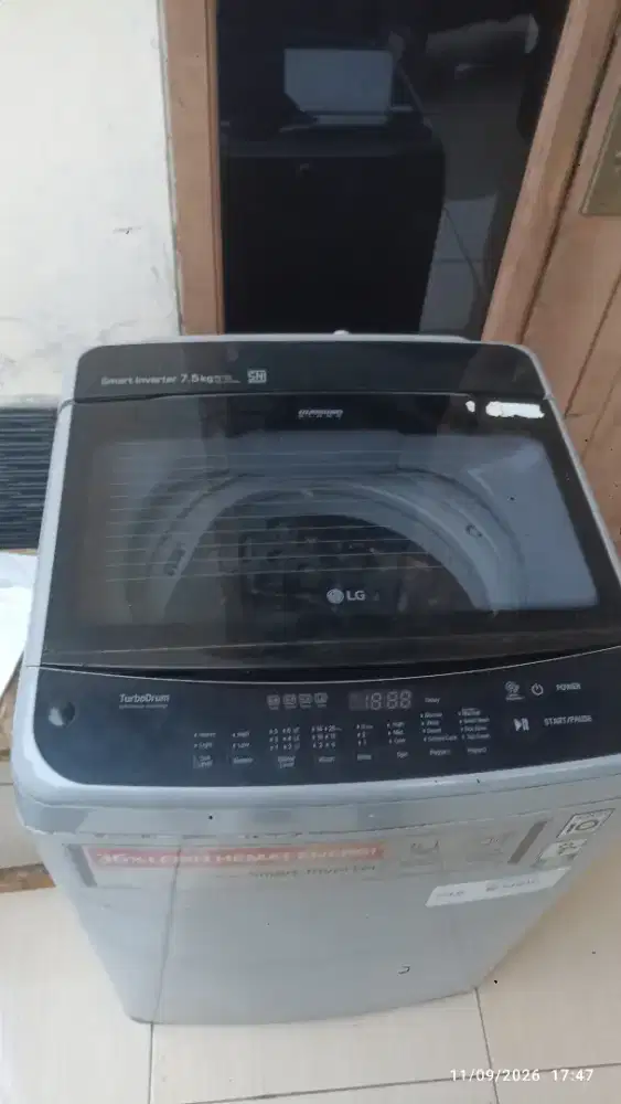 Mesin cuci LG 7kg top loading minus error