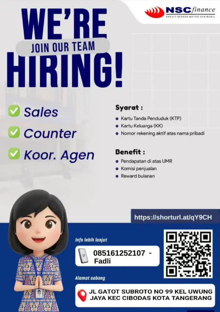 Lowongan Sales NSC FINANCE Tangerang