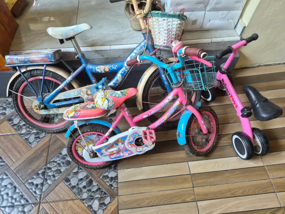 Dijual Sepeda Anak wimcycle dll dan Balance Bike Bekas Borongan 3 unit