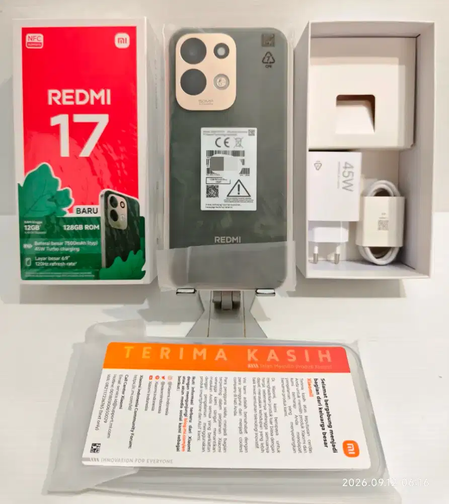 Xiaomi Redmi 17 NFC 6/128 Gb Openbox 1 hari Resmi 15 Bulan Bisa TT/BT