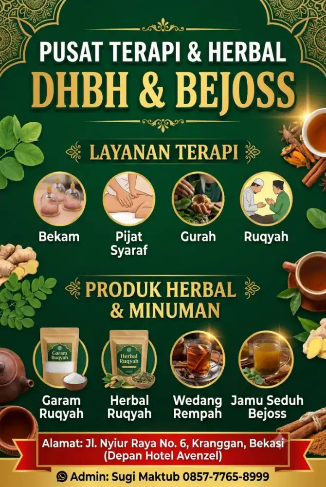 Pusat Terapi Bekam Pijat Syaraf Ruqyah dan Herbal Kranggan Bekasi