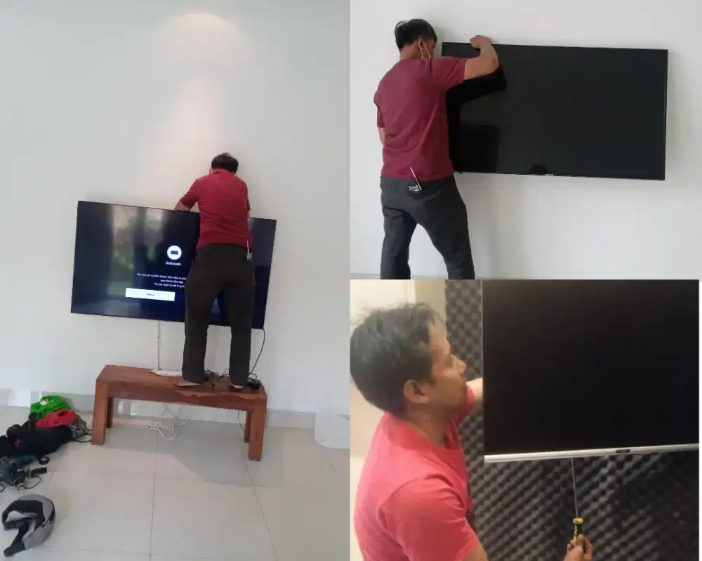 Braket +pasang atau jasa pasang terima rapih breket bracket led tv