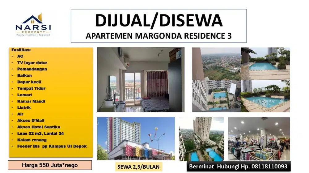 DIJUAL / DISEWAKAN