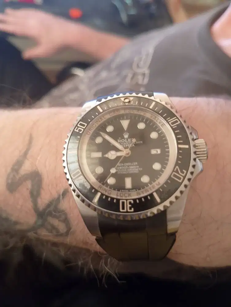 JUAL Rolex Deepsea Style 44mm Tali Karet + Rantai - Automatic 2