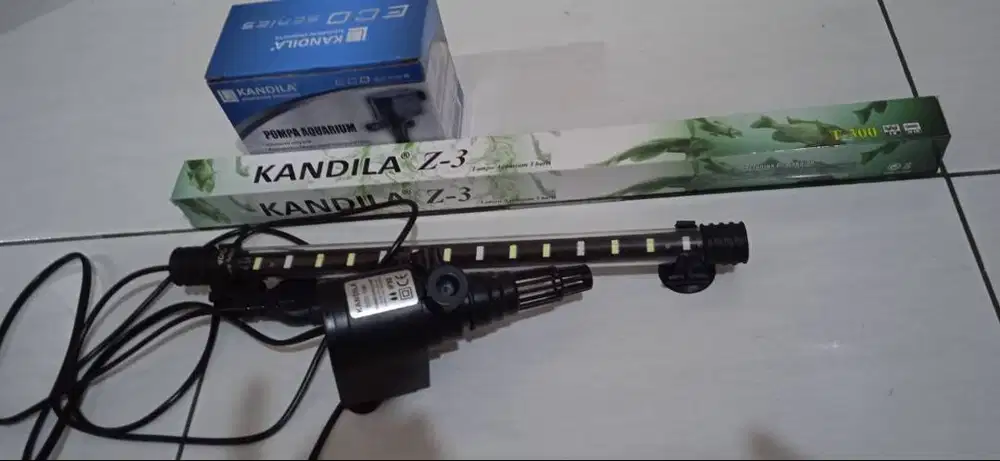 mesin ph 1200 dan lampu putih biru 30cm