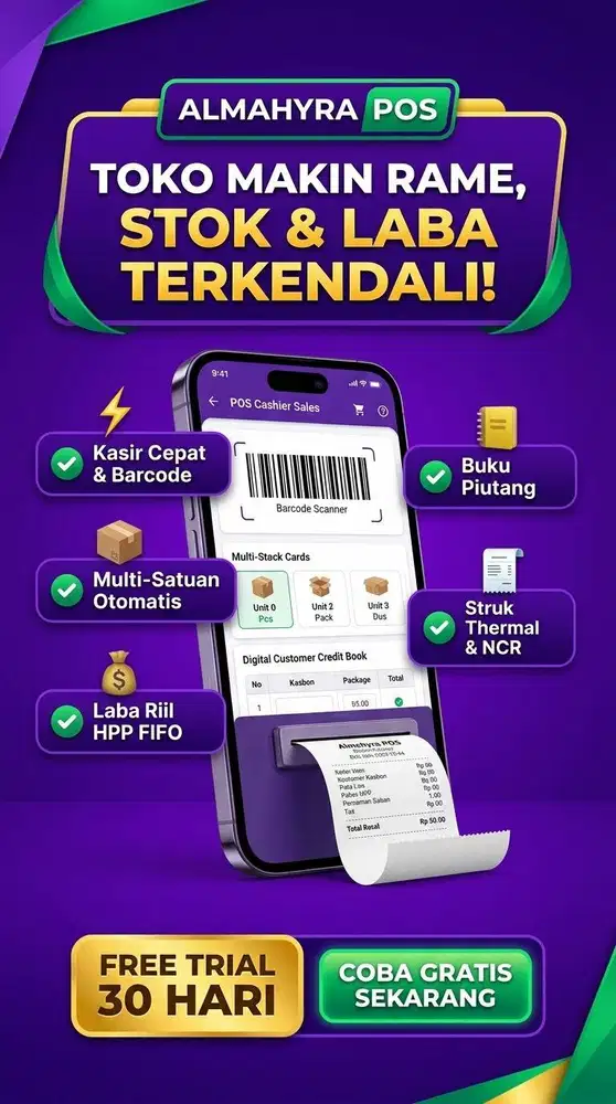 Aplikasi POS unutk kasir segala usaha