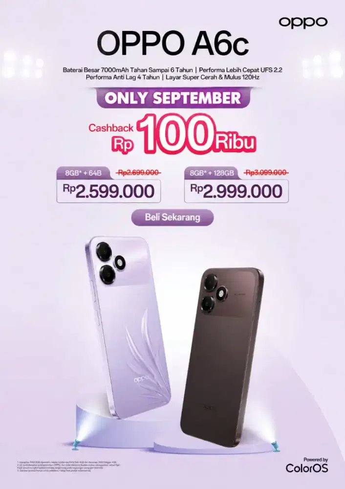 OPPO A6C DISKON 100RB BISA CICILAN KREDIT TANPA DP