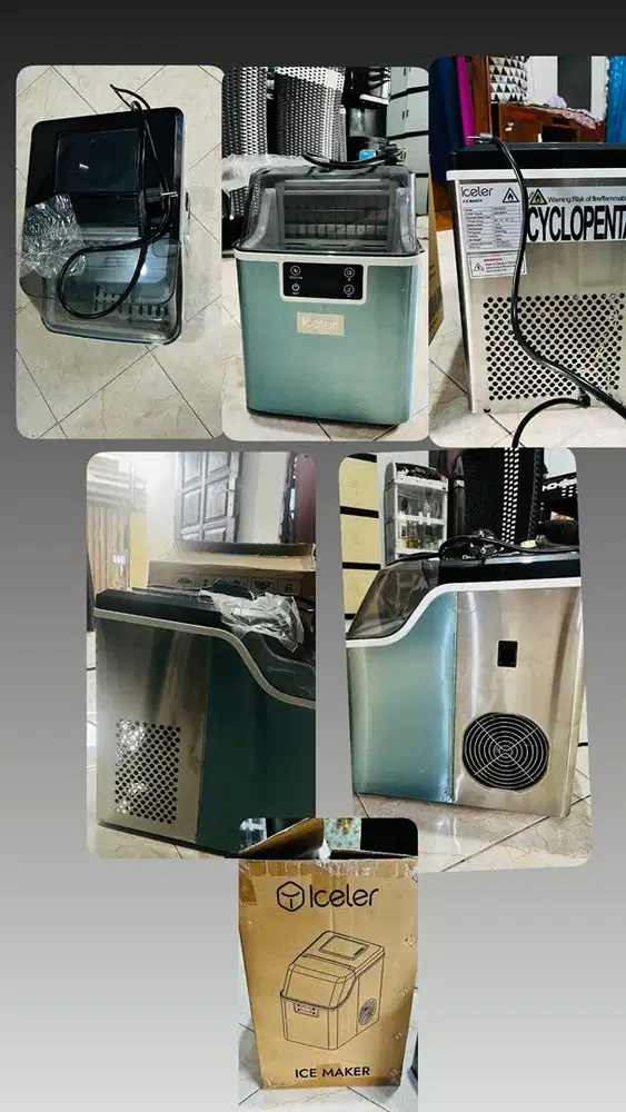 iceler pembuat es/ice cube untuk rumah atau usaha lengkap dengan kardu