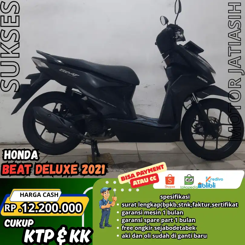 HONDA BEAT DELUXE 2021 HARGA TEREMURAH BISA CASH DAN KREDIT