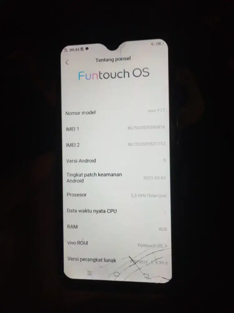 Vivo y17 ram 8gb