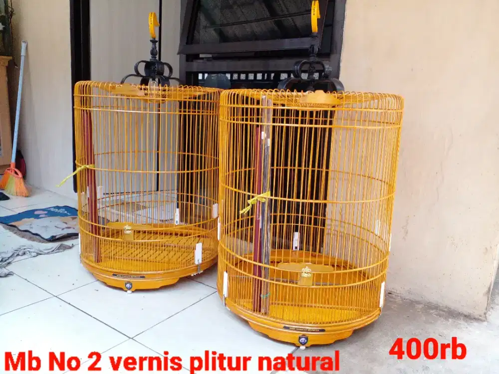 Sangkar burung murai No 2 plitur vernis