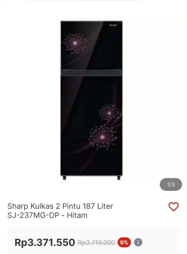 SHARP KULKAS 2PINTU PROMO