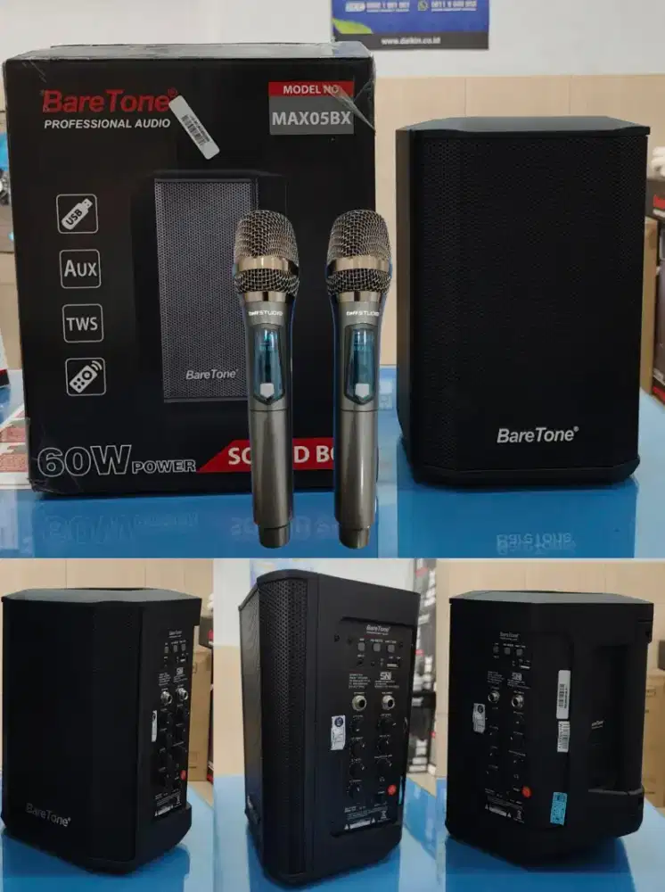 Speaker bluetooth karaoke free 2 mic