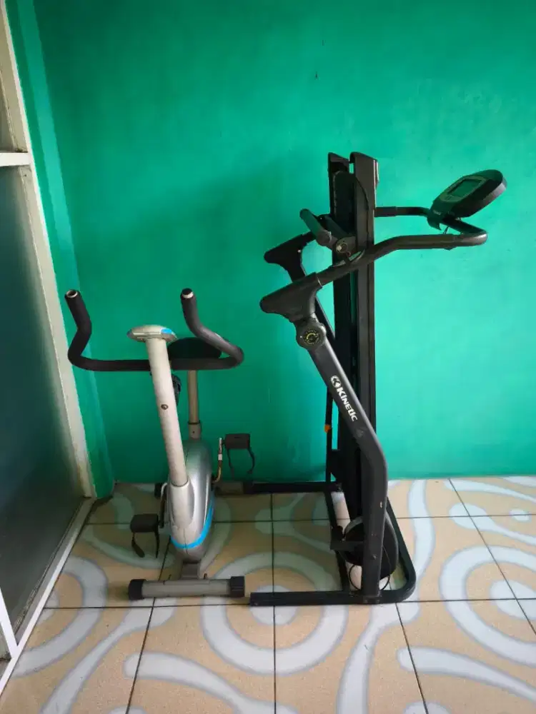 Kinetic manual magnetic treadmill & Sepeda berwyn statis
