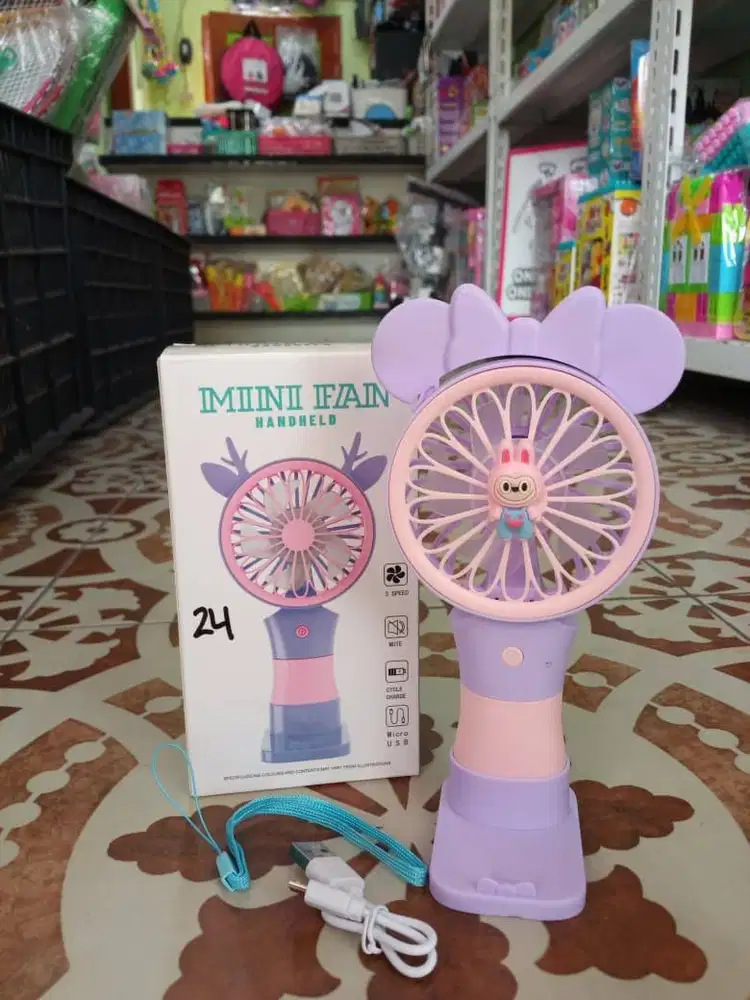 mainan anak kipas angin portable cas