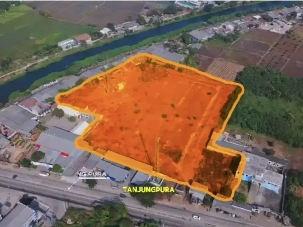 DIJUAL PRIME LAND Lahan Komersil Pinggir jalan raya 1,9 HA di KARAWANG