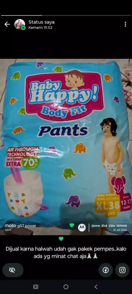 Pempes baby happy xl