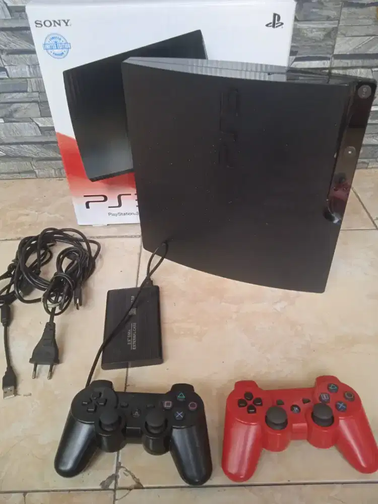 PS3 slim 250+500gb normal fullset Poris cipondoh