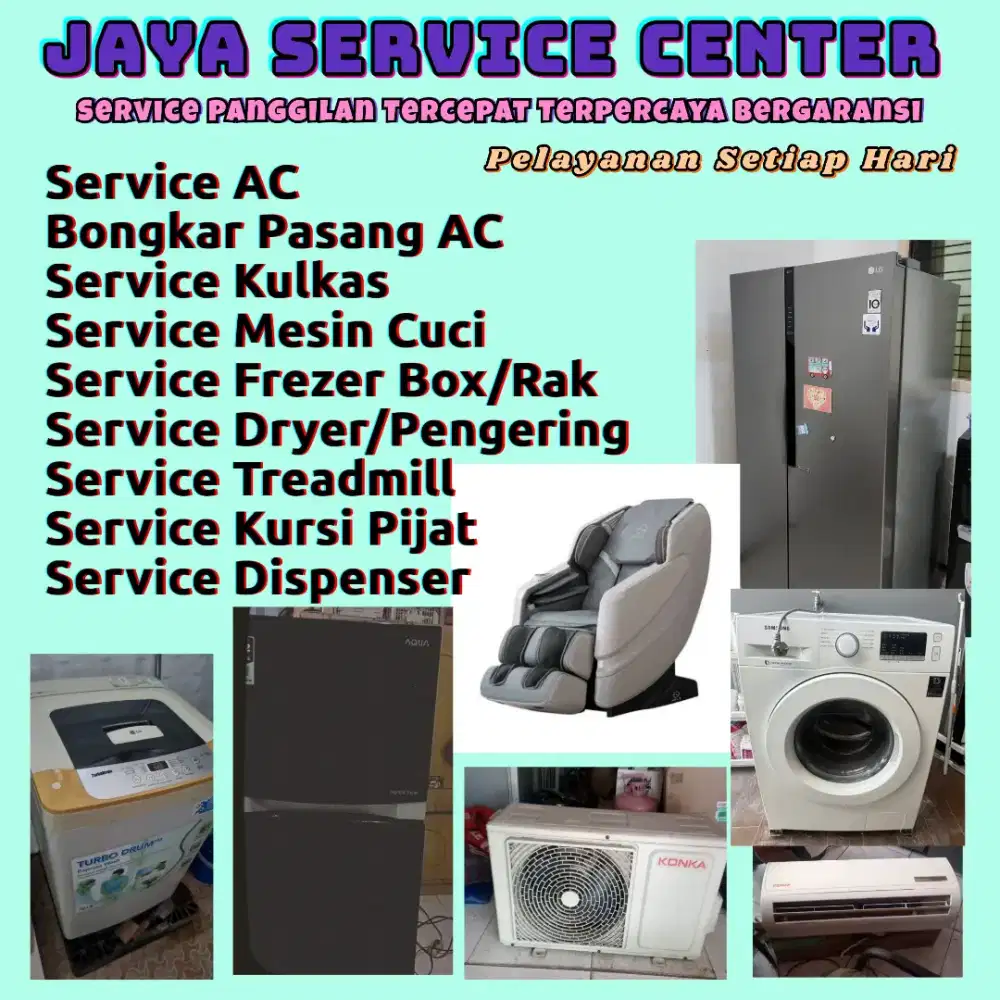 Service AC Kulkas Frezer Bongkar Pasang Servis AC Mesin Cuci Treadmill
