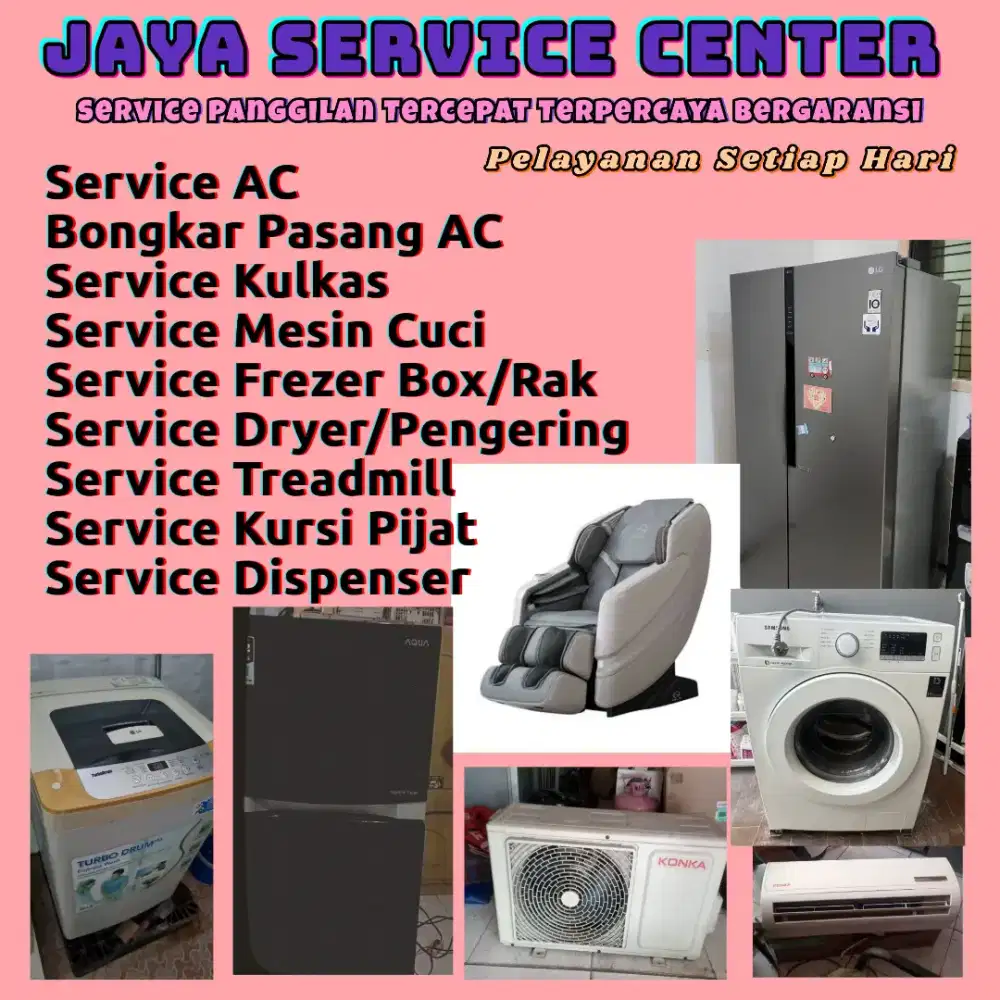 Service AC Bongkar Pasang AC Servis Mesin Cuci Kulkas Frezer Treadmill