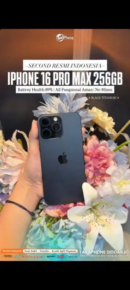 ip 16 Promax 256GB Second Resmi