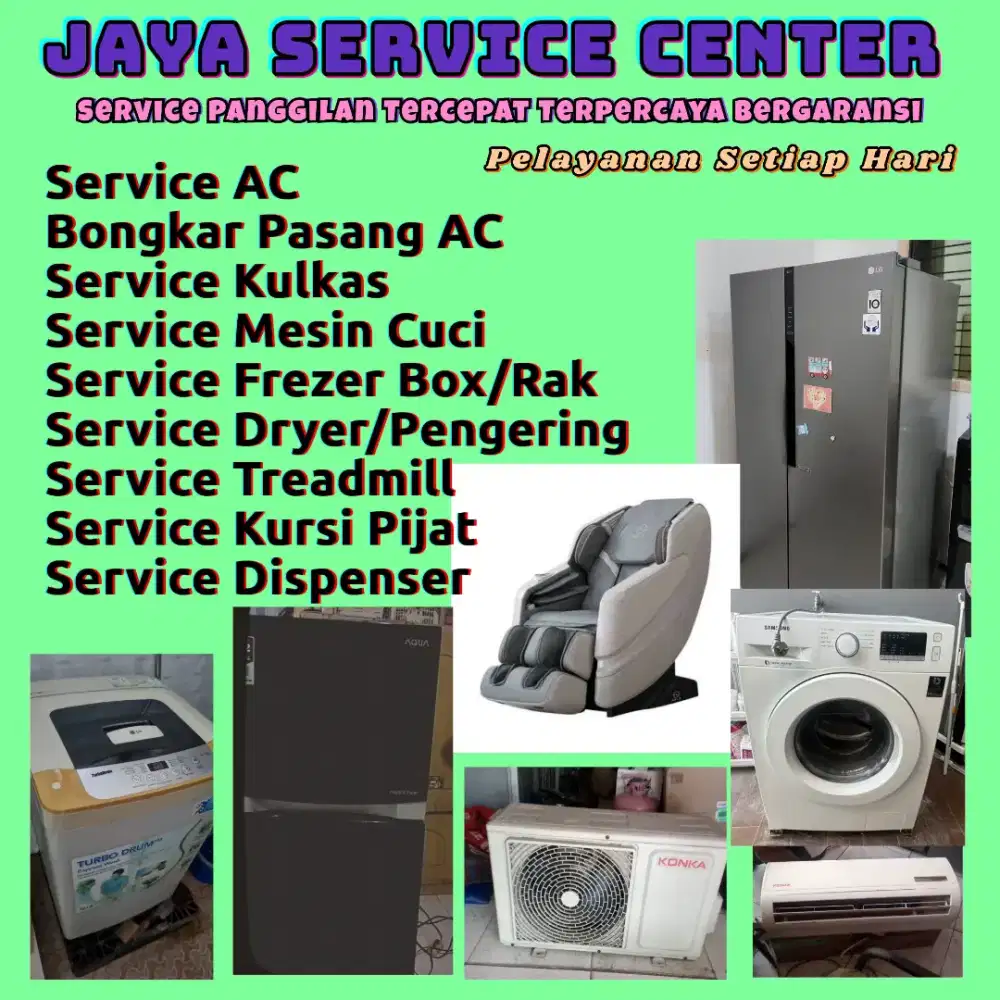 Service AC Kulkas Frezer Mesin Cuci Servis Treadmill Bongkar Pasang AC