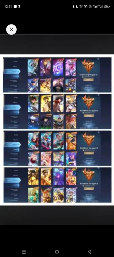 Jual akun ML sultan murah