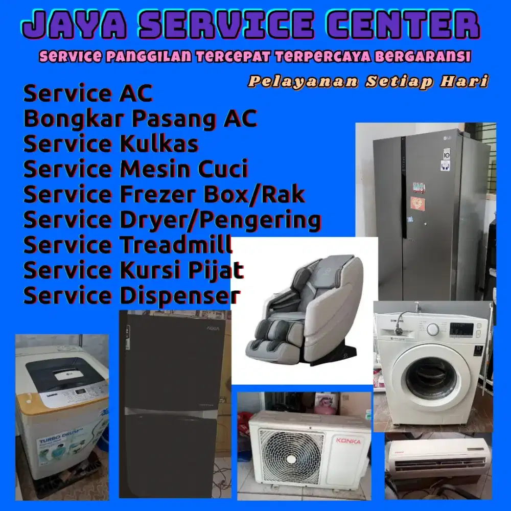 Service Mesin Cuci Kulkas Frezer Bongkar Pasang Servis AC Kursi Pijat